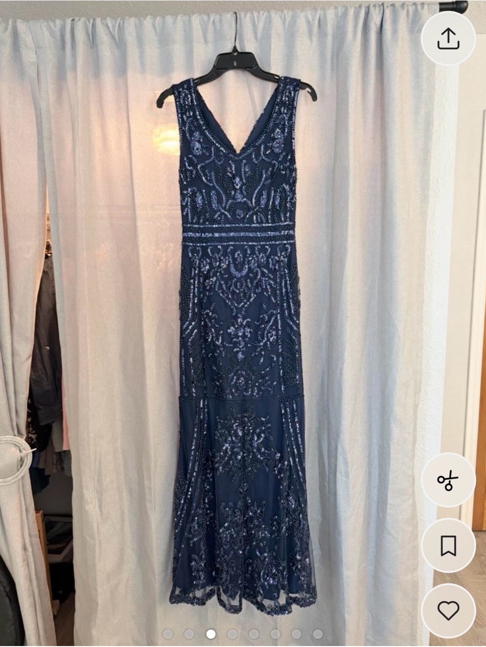 Lulu’s Blue Beaded Gown